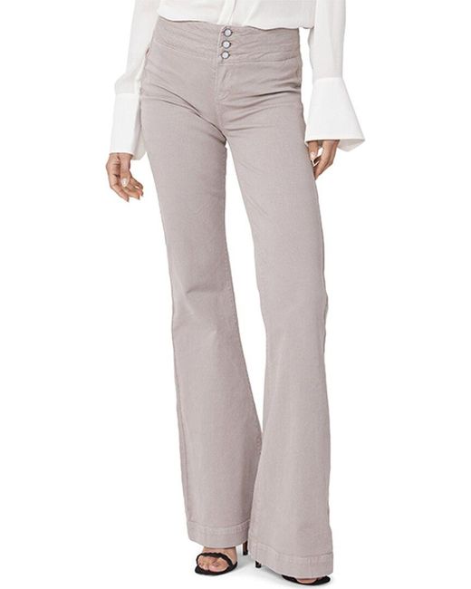 PAIGE Gray Corset Genevieve Wide Flare Pant