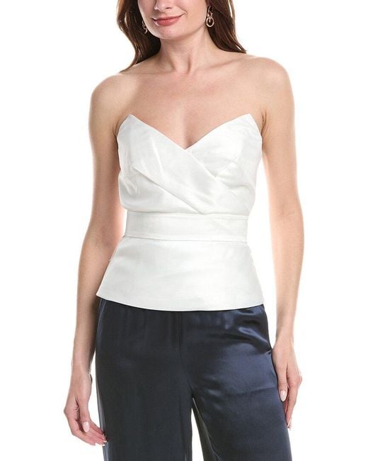 Rene Ruiz White Faillie Bustier Top