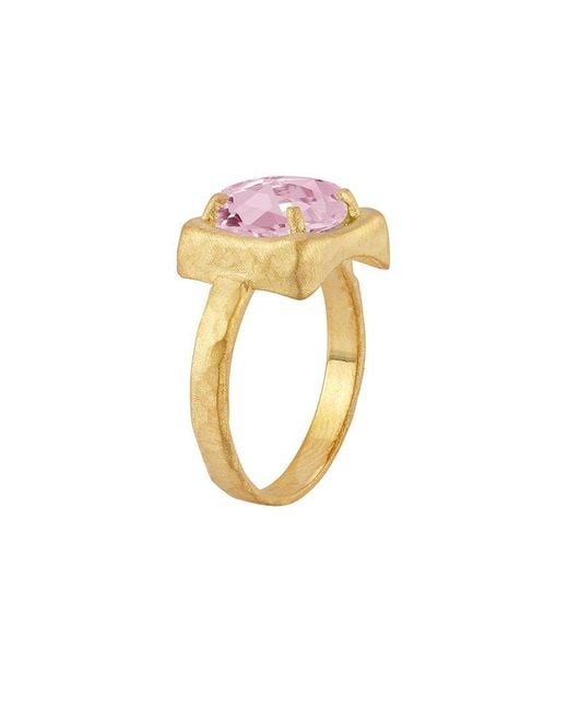 Reiss White 14k 2.00 Ct. Tw. Rose Quartz Cocktail Ring