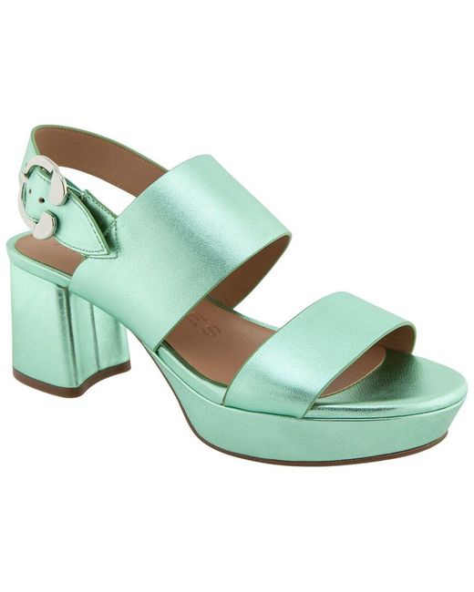 Aerosoles Green Camera Suede Heeled Sandal