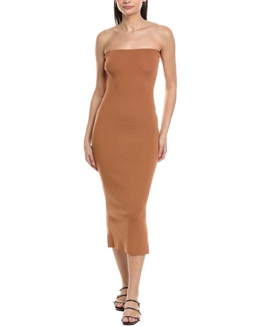 WeWoreWhat Brown Bodycon Midi Dress