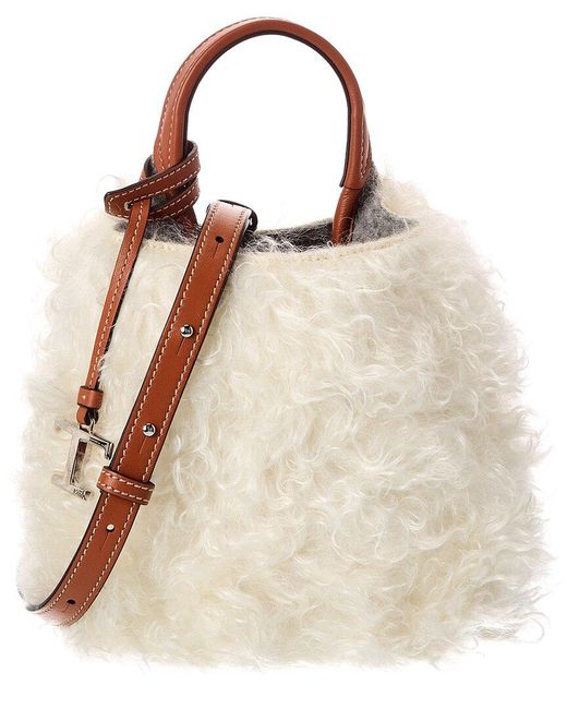 Roger Vivier Natural Leather-Trim Crossbody