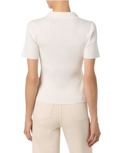 Joe's Jeans White Knit Polo Shirt