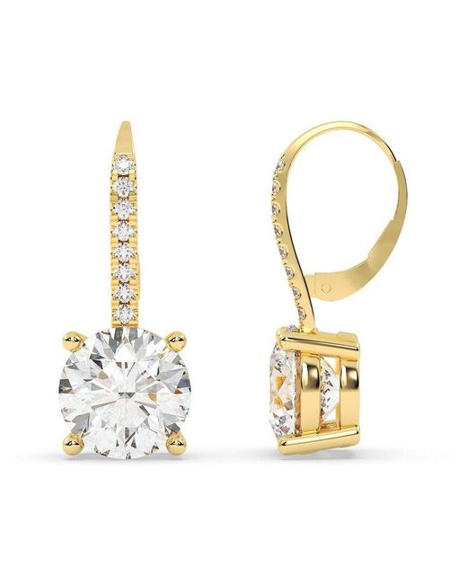 Lab Grown Diamonds Metallic 14K 2.20 Ct. Tw. Lab-Grown Diamond Earrings