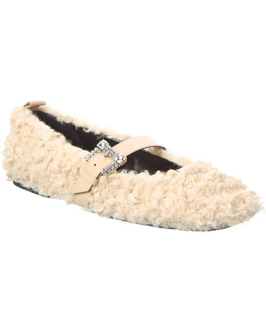 Sergio Rossi Natural Twenty Buckle Flat