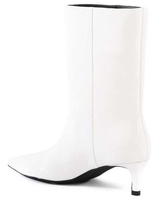 Seychelles White Game Changer Crinkle Patent Boot
