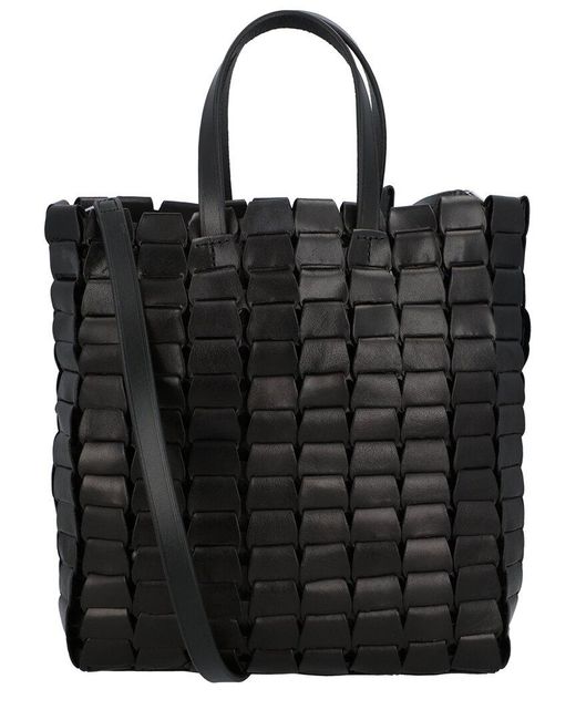 Dragon Diffusion Black Link Tote Leather Tote