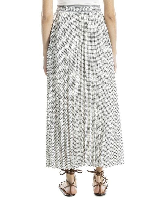 Max Studio Gray Pleated Maxi Skirt