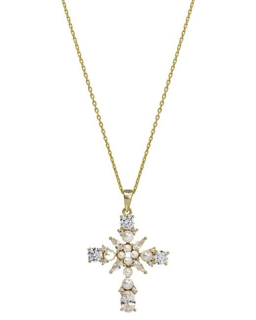 Ebru Jewelry Metallic Protection & Luck 0.12In Pearl Pendant Necklace
