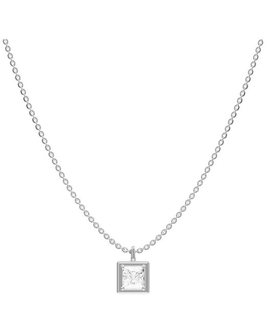 Lab Grown Diamonds Metallic 14K 1.50 Ct. Tw. Lab-Grown Diamond Necklace