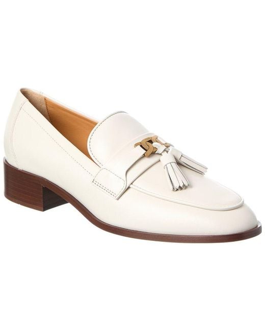 Tod's White Tods Leather Loafer