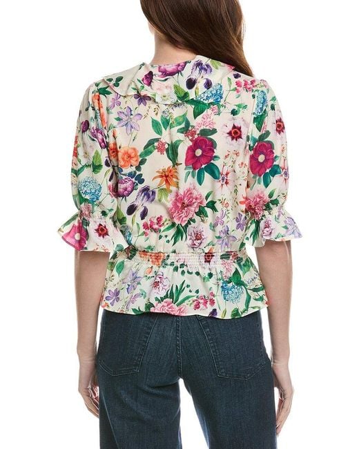 Philosophy Red Peplum Woven Top