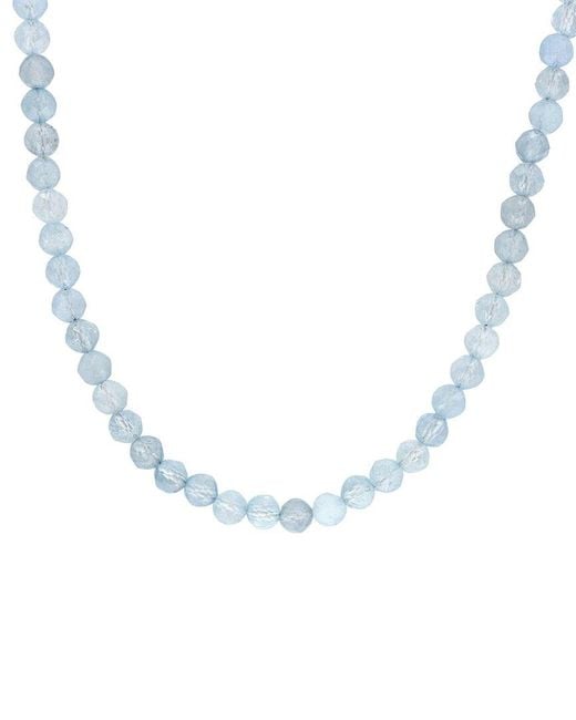 Rina Limor Blue 16.51 Ct. Tw. Aquamarine Bead Necklace