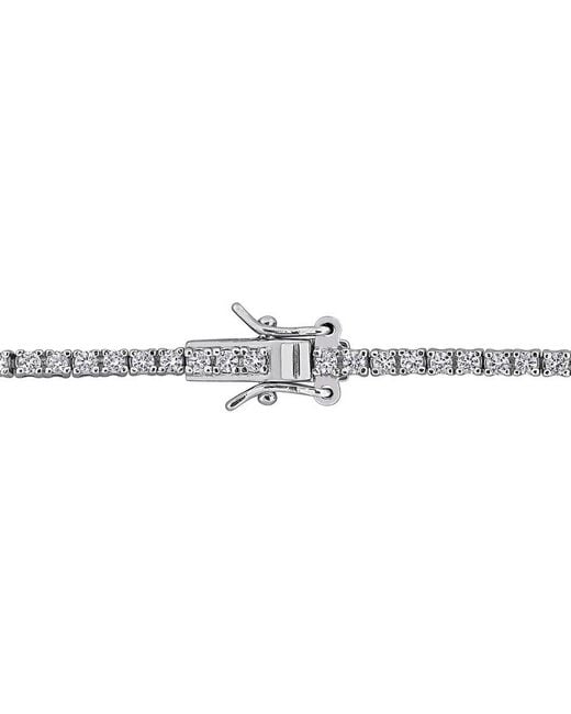Rina Limor White 2.31 Ct. Tw. Lab-Grown Sapphire Tennis Bracelet