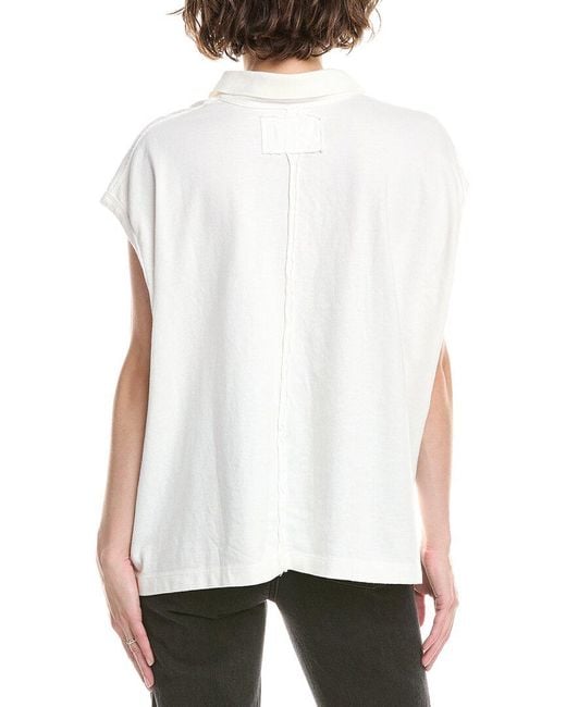 Free People White Keep On Polo