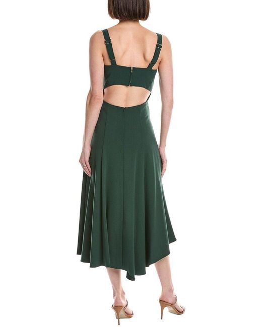Black Halo Green Sorelle Midi Dress