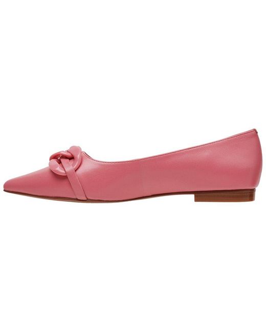 Linea Paolo Pink Nora Leather Flat