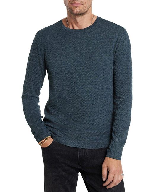 John Varvatos Blue Karl Crewneck Sweater for men