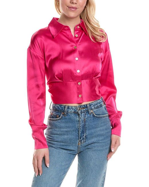Chaser Brand Red Agnes Blouse