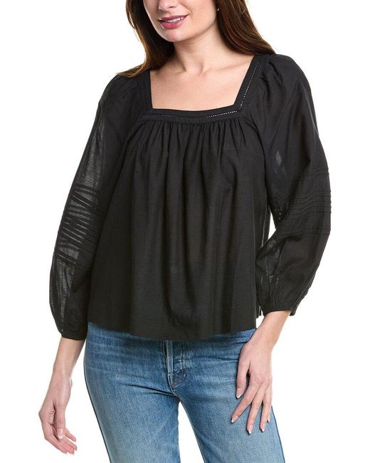 Madewell Black Flowy Top