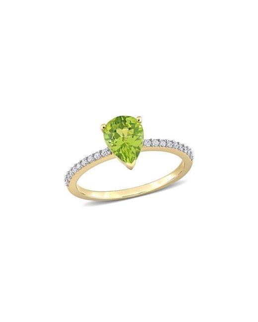 Rina Limor Green 14k 1.29 Ct. Tw. Diamond & Peridot Ring