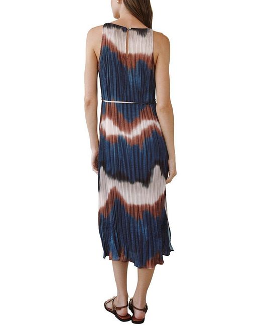 Bella Dahl Blue Pleated Midi Dress