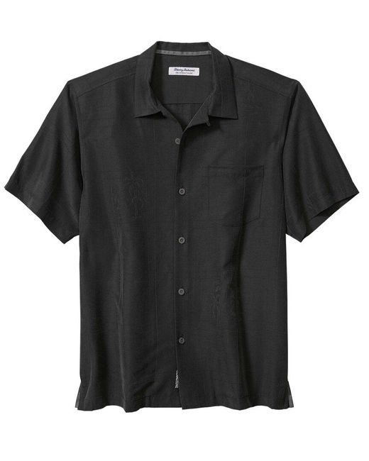 Tommy Bahama Black Coconut Point Palm Isle Shirt for men