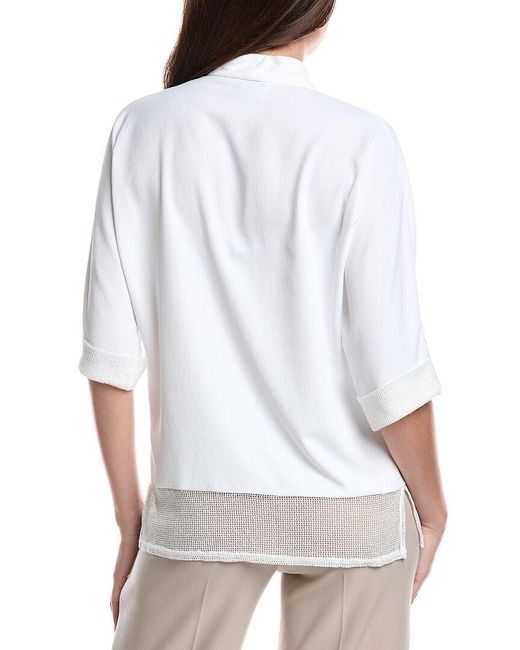Joseph Ribkoff White Dolman Top