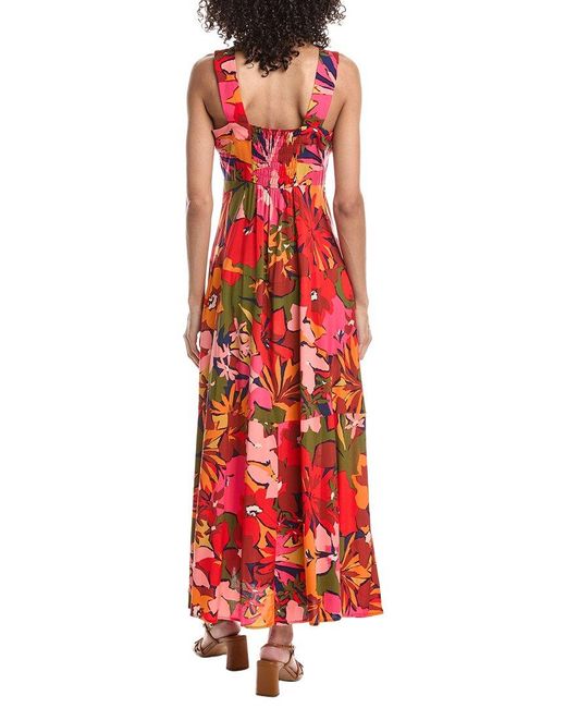 Vince Camuto Red Thick Strap Maxi Dress