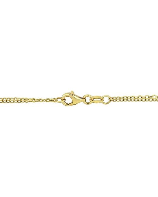 Diamond Select Cuts Metallic 14K Two-Tone 1.26 Ct. Tw. Diamond Circle Necklace (Authentic Pre-Owned)