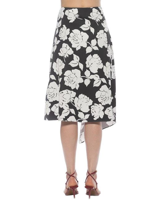 Alexia Admor White Jess Asymmetric Skirt
