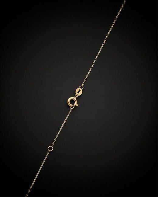 Italian Gold Black 14k Square Station Layered Necklace