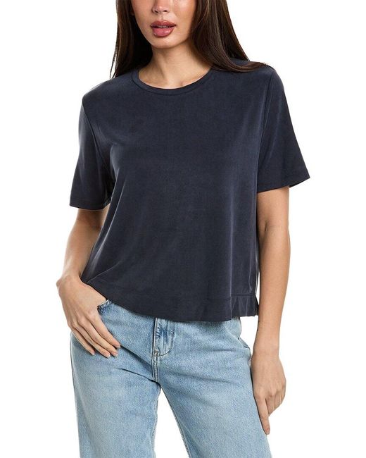 Majestic Filatures Blue Stretch Semi Relaxed T-shirt