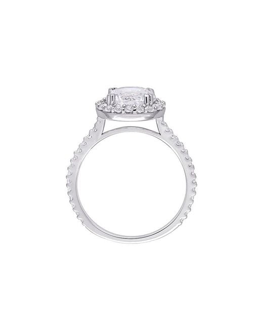 Rina Limor White 3.04 Ct. Tw. Lab-Grown Created Sapphire Halo Ring