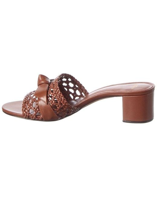 Alexandre Birman Brown Clarita Tresse Leather Sandal
