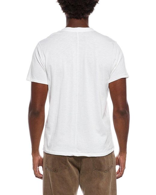 Rag & Bone White Slub Jersey Henley for men