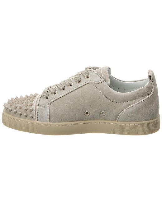 Christian Louboutin White Louis Junior Spikes Orlato Studded Leather Low-top Trainers for men
