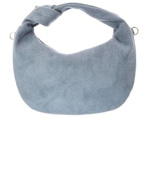 Italian Leather Blue Isabelle Leather Top Handle Bag