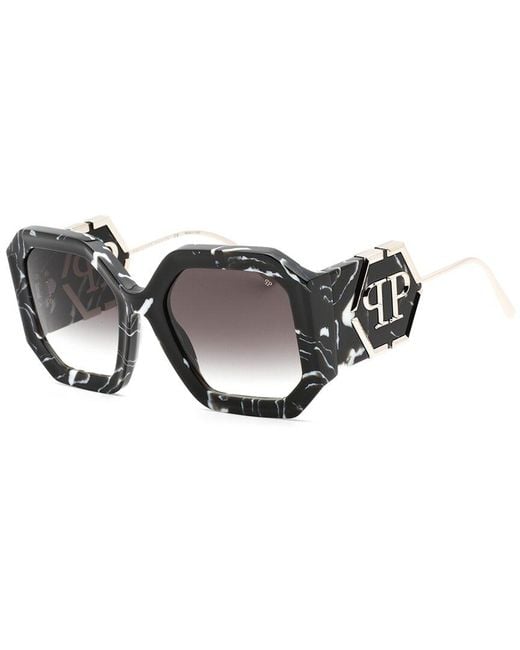 Philipp Plein Brown Spp067 54mm Sunglasses