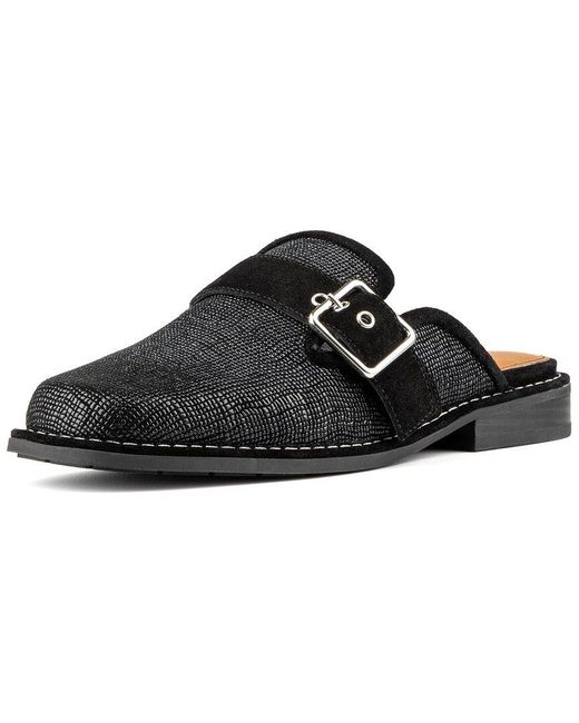 Donald J Pliner Black Sabel Leather Mule