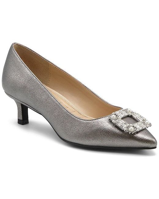 Adrienne Vittadini Gray Sancerre Satin Pump