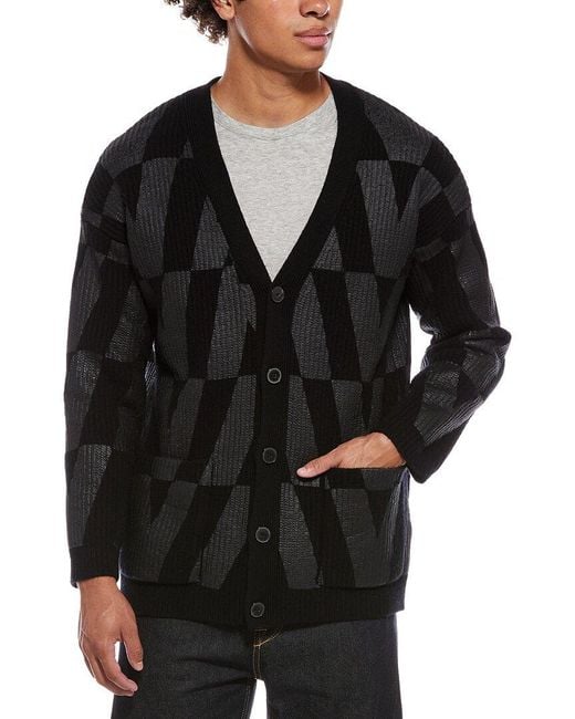 Valentino Black Wool Cardigan for men