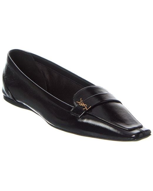 Saint Laurent Black Chris Patent Slipper