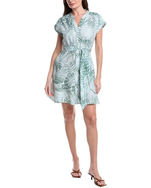 Tommy Bahama Blue Garden Estate Flounce Shirtdress