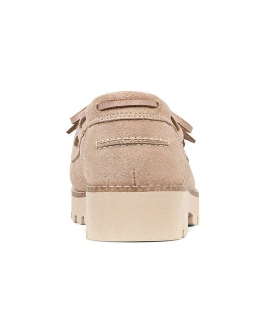 Donald J Pliner Natural Harlie02 Suede Lug Bottom Boat Shoe