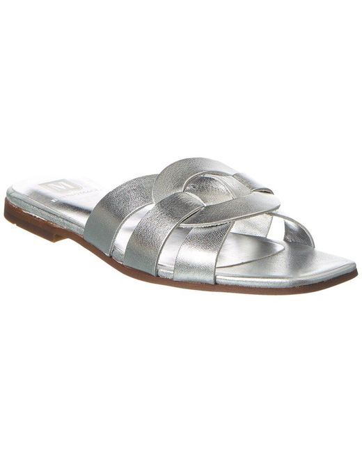 M by Bruno Magli Gray Alessia Leather Sandal