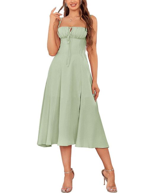 Amanda Royal Green Midi Dress