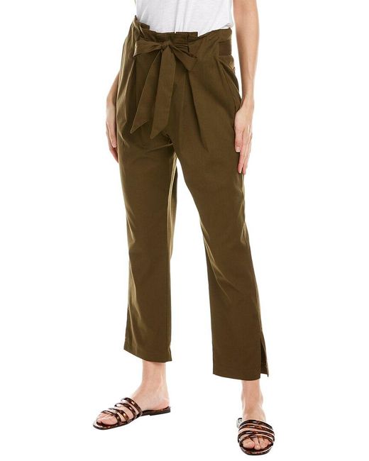 H Halston Twill Pant in Green Lyst