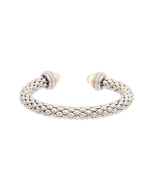 Juvell White 18K Plated Topaz Cuff