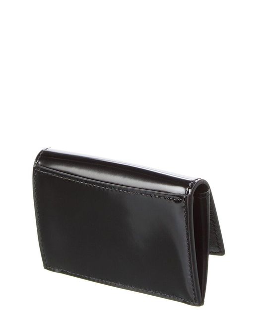 Ferragamo Black Gancini Clasp Leather Card Holder
